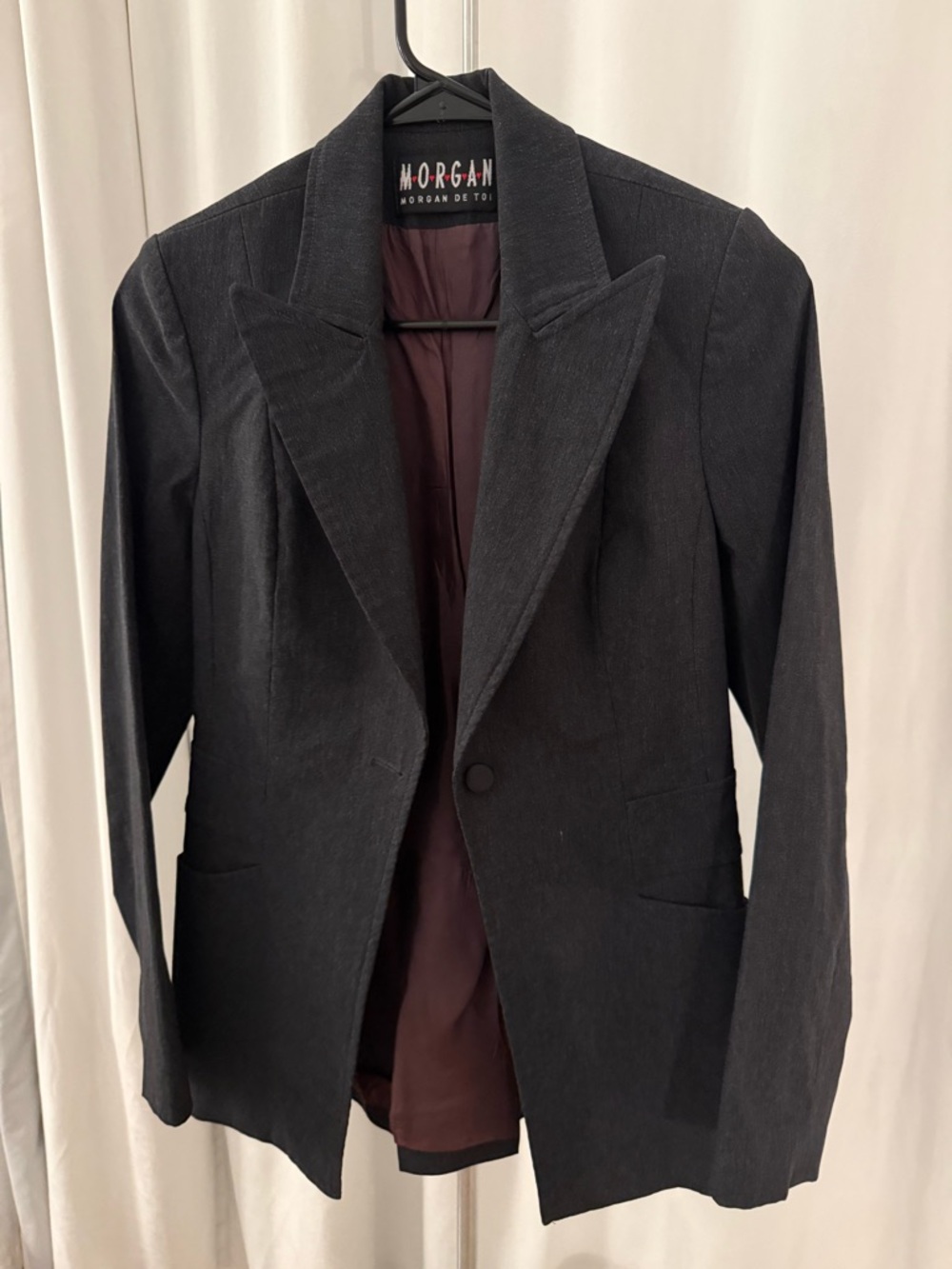 Grey Morgan Blazer with Subtle Texture